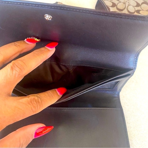 3 Pc: COACH “CC” Canvas & Leather Wallet, Wristlet, & Coin Purse w/Keychain, EUC - Picture 16 of 16